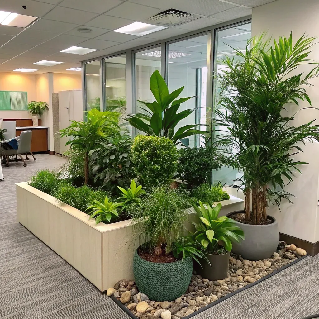 A beautiful office green zone setup